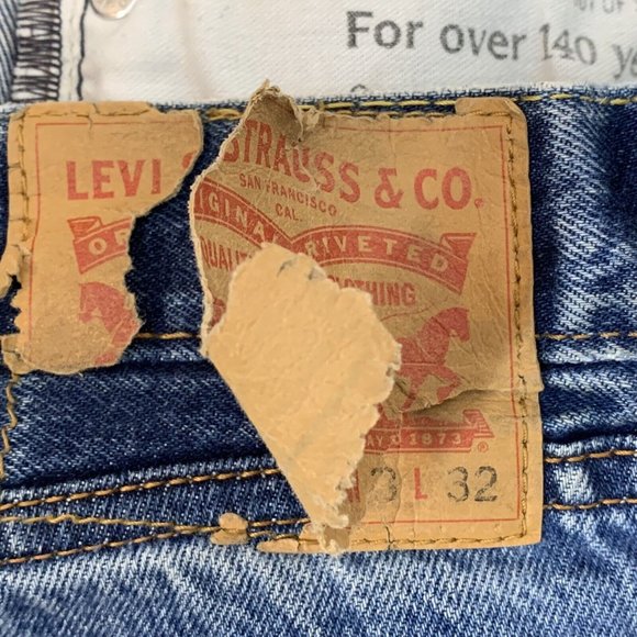 Vintage Levis 505 Jeans 1970s-80s Red Tab 38x32 Medium Wash Men's - Picture 8 of 12